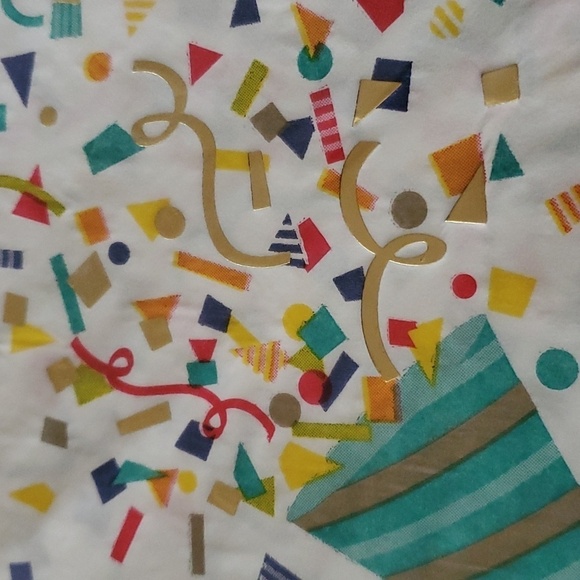 20 Papyrus Napkins confetti 13 inch square ONE pack of 20 napkins artsy - Picture 5 of 5